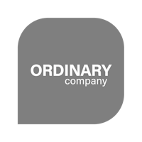 the ordinary company logo on a black background